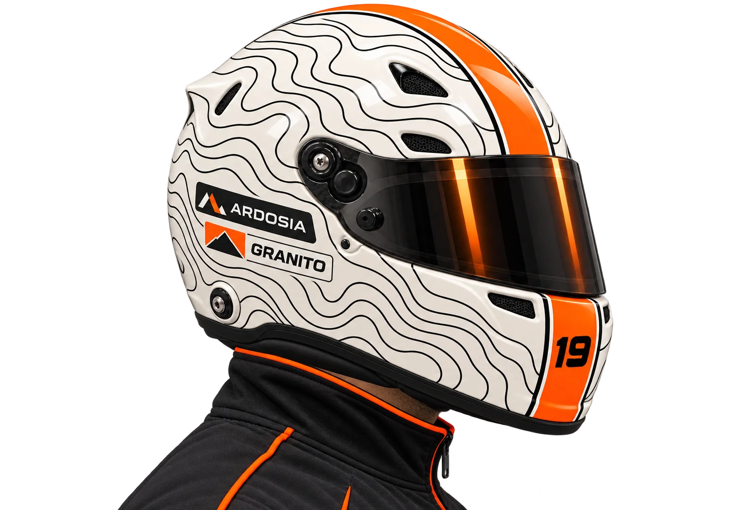 Capacete do Giovanne de perfil